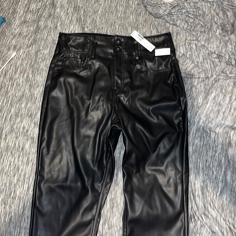 Faux Leather Jeans